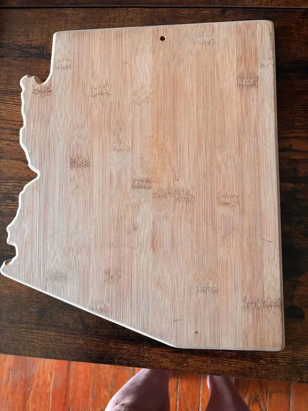 Totally Bamboo Arizona State Shaped Bamboo Serving and Cutting Board